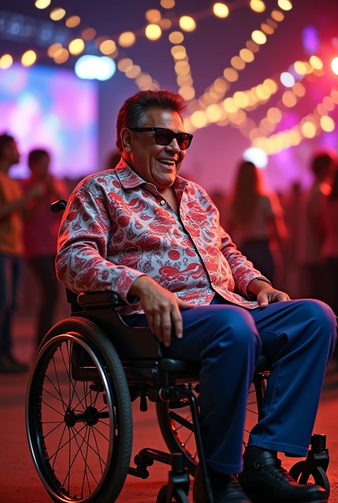 (2024) Chubby Checker in a wheelchair.