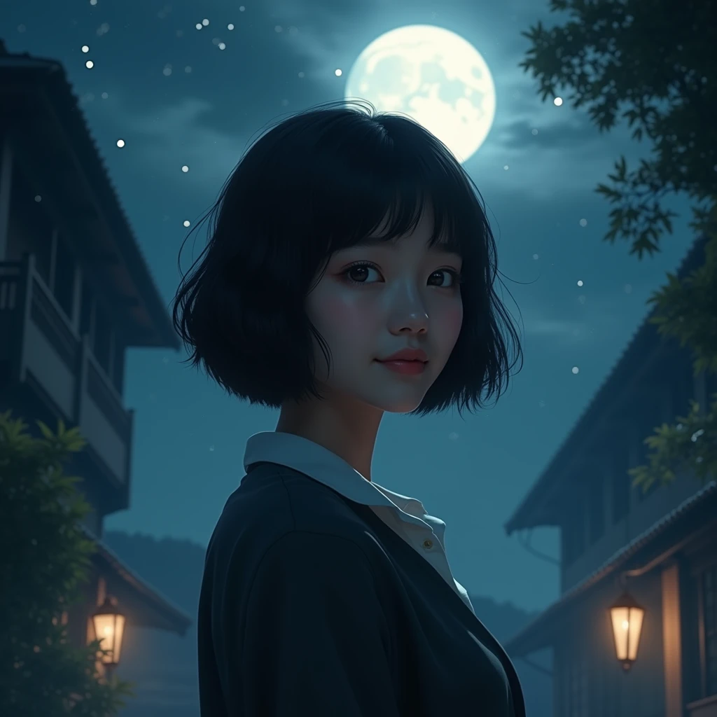8k,Highest quality,(masterpiece:1.2),(Realistic),(Realistic:1.37),Ultra-high resolution,female,1 teacher,night,smile,Beautiful Eyes,(((かわいいCompletely naked))),Perfect body,gravure,Detailed face and skin texture,fine grain,RAW Photos,Black Hair,Short bob blushing, masterpiece, Completely naked,Completely naked