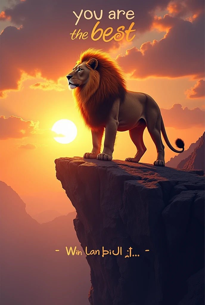SIKANDAR
You are the best
You can do it 💪
Make image for wallpaper
With caption and lion