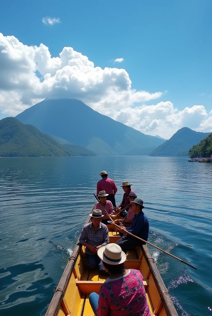 Cayouco ride with fishermen on Lake Atitlán 