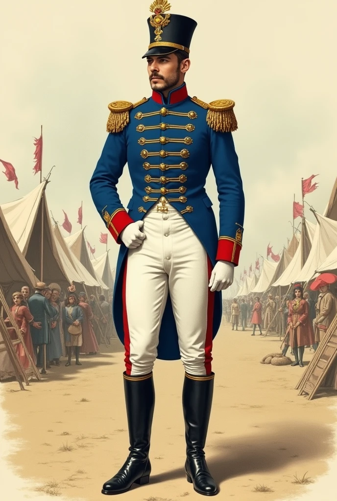 generate a simple drawing of a caporal costume