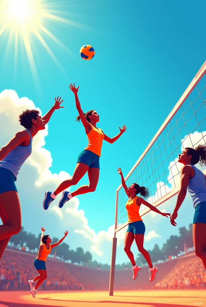 volleyball background poster template