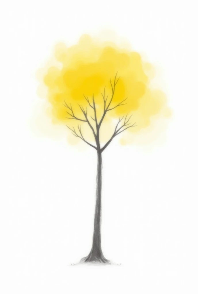 Make a minimalist drawing of a yellow ipê tree
More minimalist