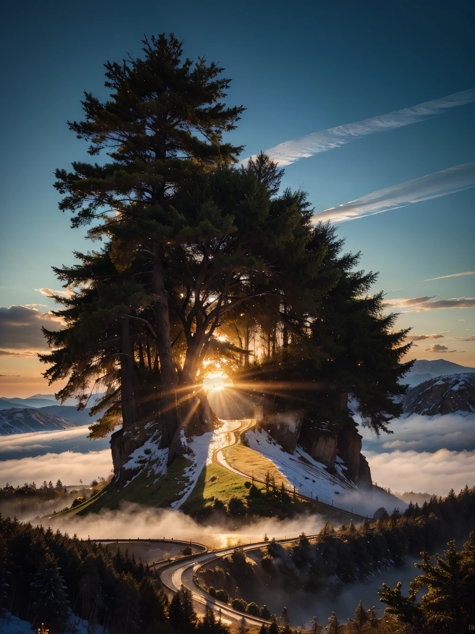 photorealistic landscape, natural landscape, naturey, Beleza Da naturey, Golden Sunset, Sky, Sky Power, Detailed Realistic Sunset, Cedars, Cedar, God's City, Heavens Realm, mountainscape, Great Mountain, Detailed Realistic Mountain, Celestial Mountain, Rivers of Waters, Sunset realism, Árvores naturey, panorama, panorama Fotorrealista, panorama Paisagem,
Realistic panorama UltraHD, Path to Heaven, heavenly, Detailed Realistic Image 8K, 16K Photorealistic Contrast, 8K Photorealistic Sharpness, Photorealistic Colors 4K, 16K Photorealistic Shadows, 8K Photorealistic Textures, 16K Photorealistic Texture, 4K Photorealistic Light, 4K PhotoRealism, FullHD 4K Detailed Contrast, detailed sharpness FullHD 8K, detailed sharpness FullHD 4K, detailed sharpness, Detailed Colors 2K, lifelike colors, FullHD Detailed Shadows, 4K Detailed Textures, detailed texture, padoru, Natural Beauty, chic