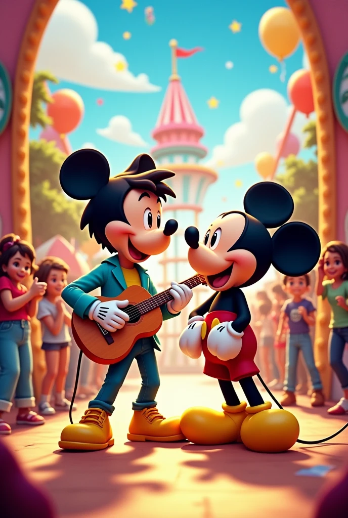 Drake Bell and Mickey Mouse