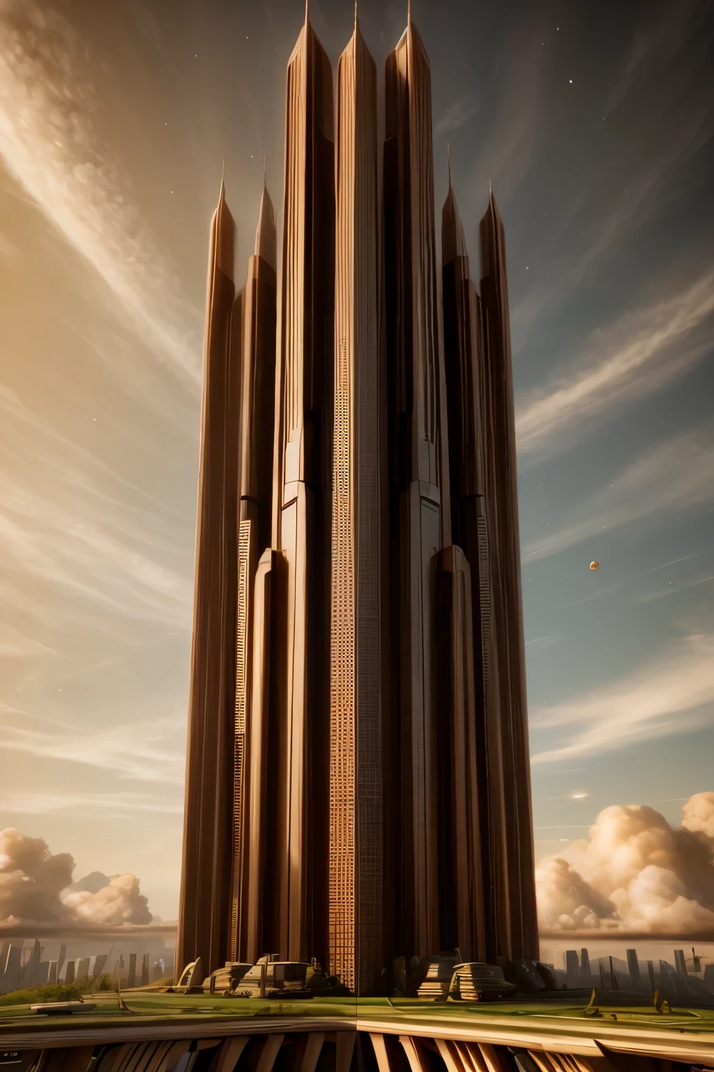 Megastructure Tower Fantasy Sci-Fi Top Quality Universe