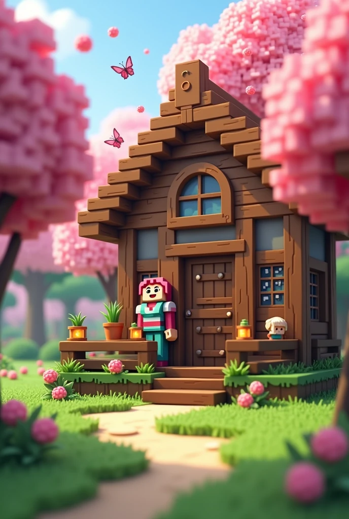 Mincraft cherry blossem house