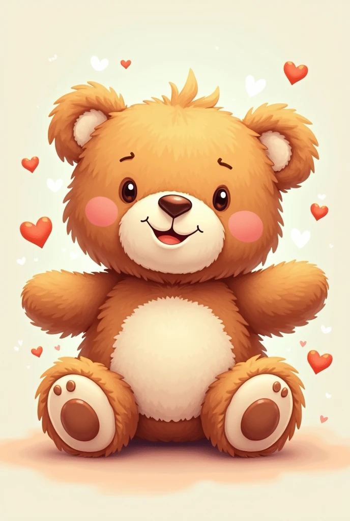 A teddy bear for a brand logo
