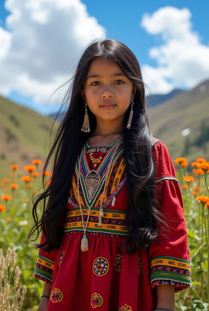 A young Aymara girl from Santa Cruz, Bolivia