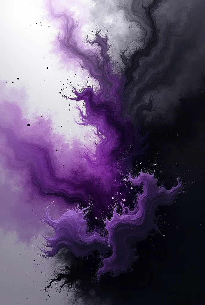 Painting a wall with a spray gun, without showing the painter, the ink being purple