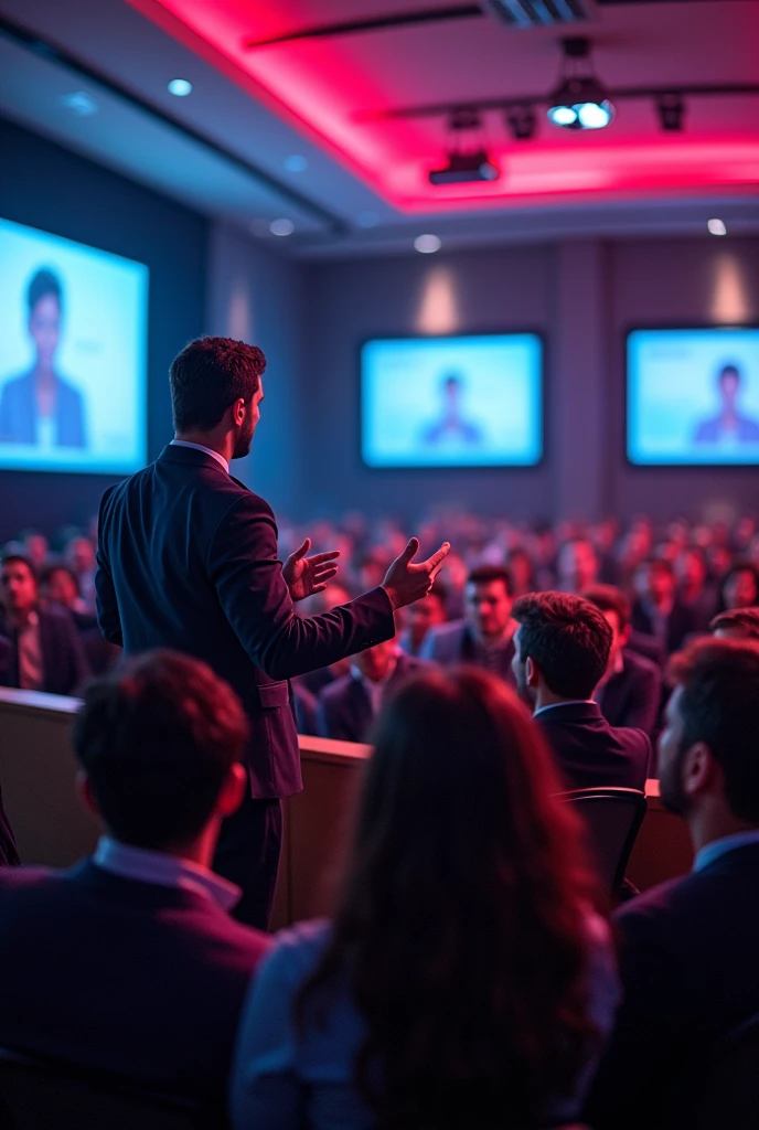 speaker and his audience high impact presentations formal university high impact eye-catching neon