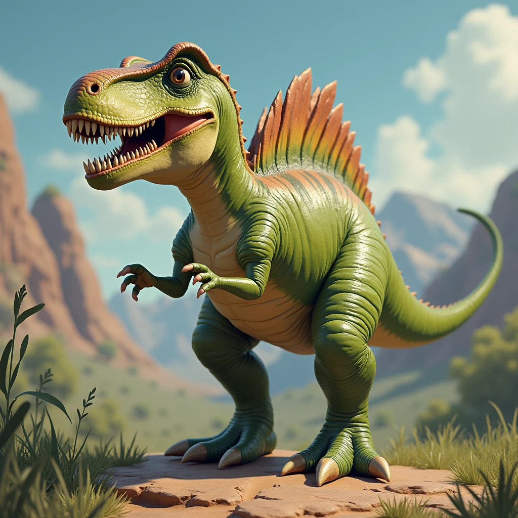 Animated human-headed Spinosaurus
