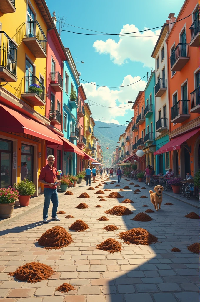 A city with poop
