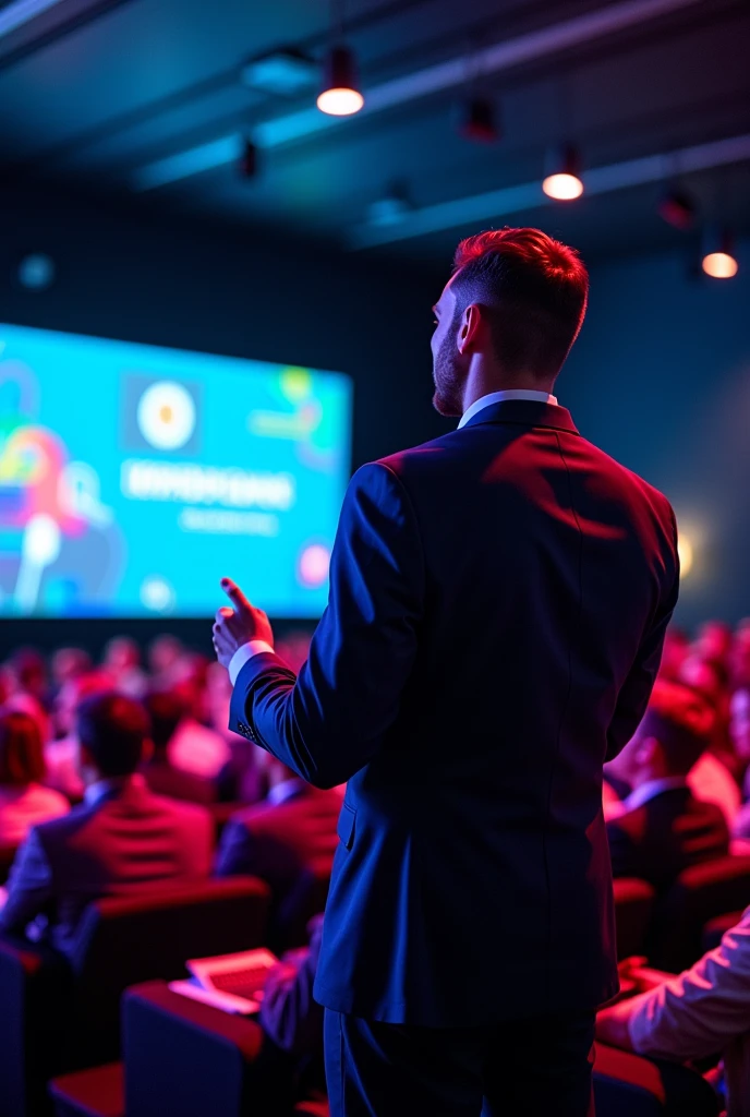 speaker and his audience high impact presentations formal university high impact eye-catching neon