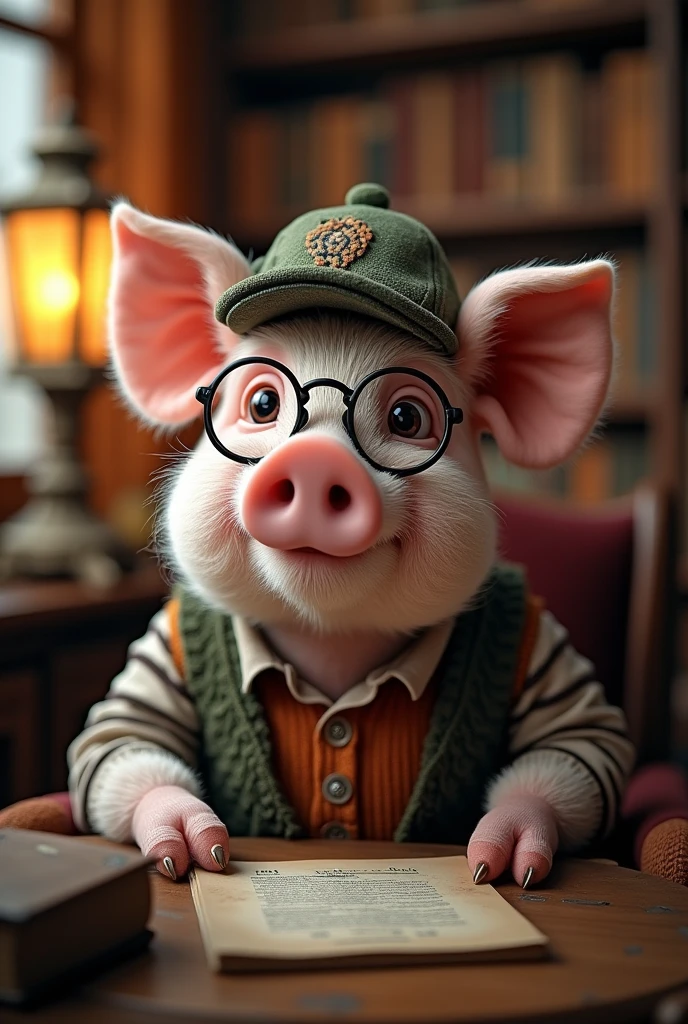 Pig with a cap Wise Grandfather