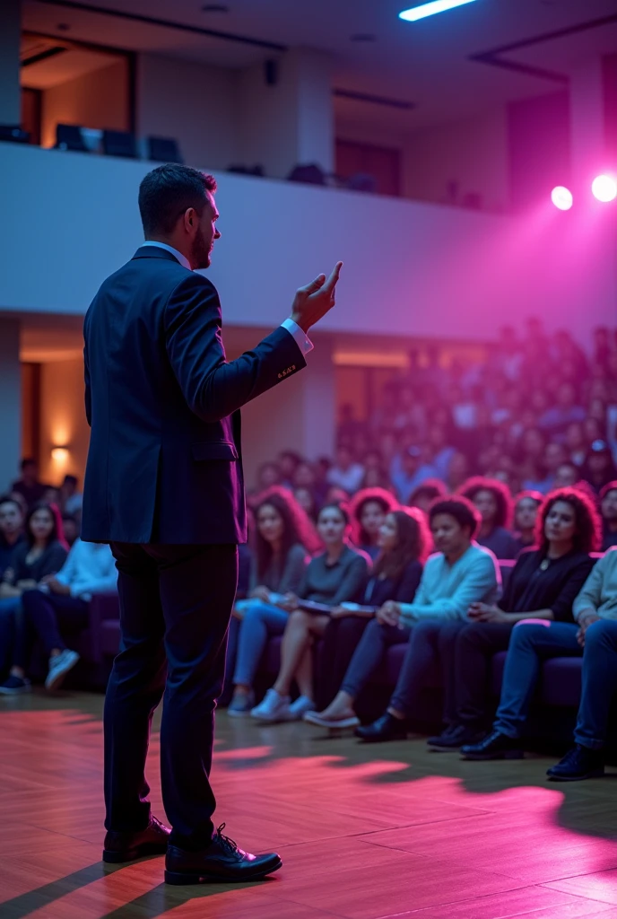 speaker and his audience high impact presentations formal university high impact eye-catching neon