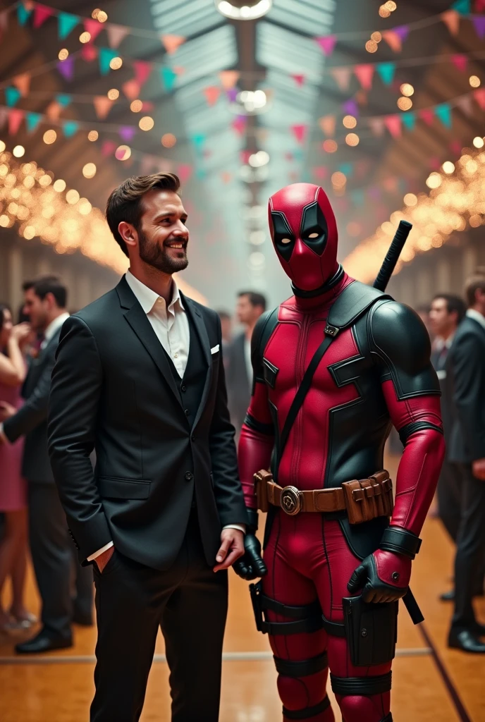 Deadpool saying wolverine 'I heard you brought your mon to the prom and his friend are near