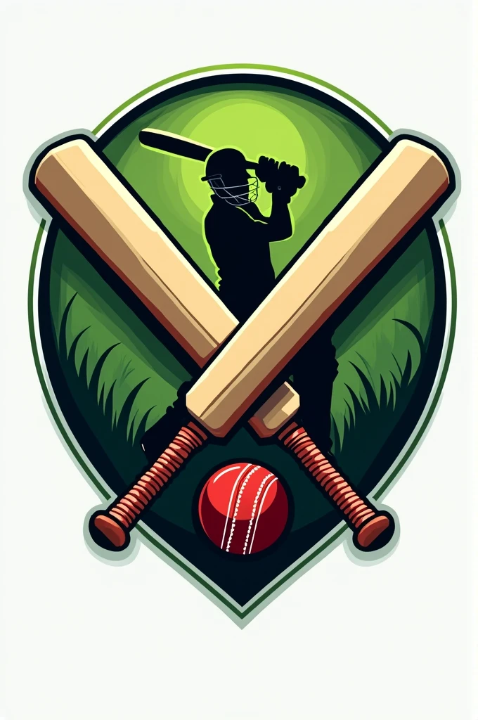 Cricket team logo with bow and shadow person