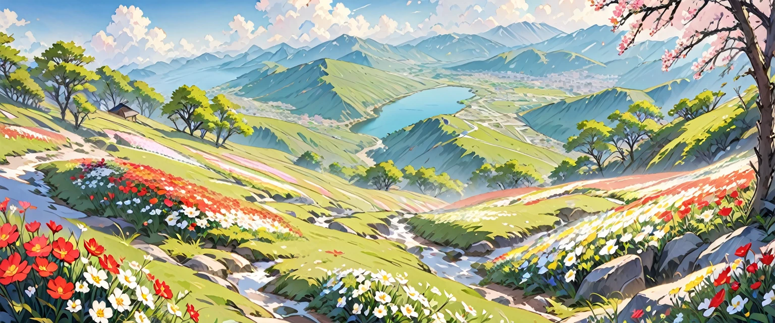 Flower Field, hiking, plateau, spring