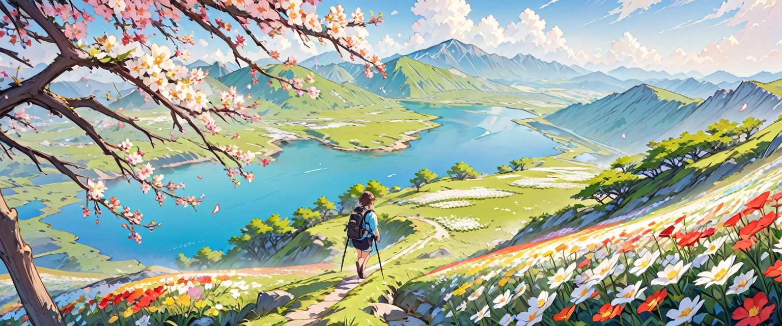 Flower Field, hiking, plateau, spring