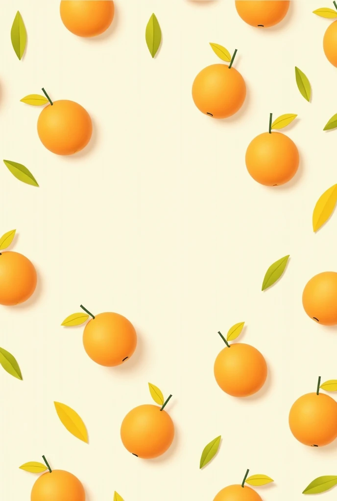 Generate a wallpaper of orange fruit, minimalist animated style.