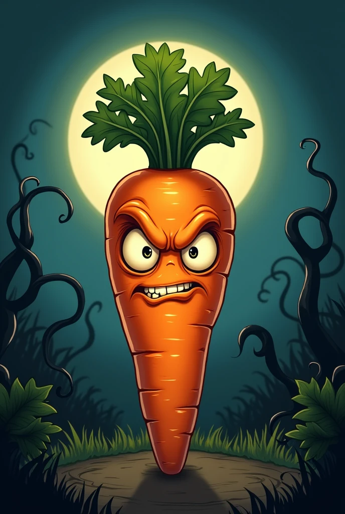 Evil carrot with eyes