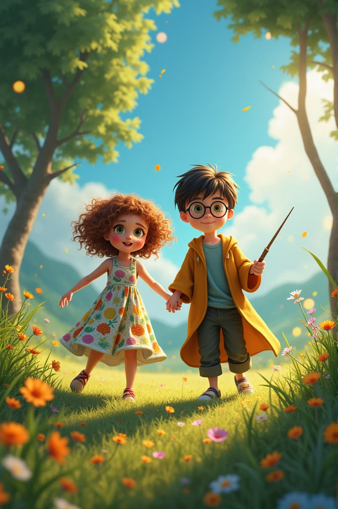Gina and Harry Potter in a time capsule, where we go back to being children