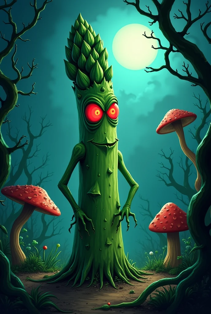 Evil asparagus with eyes
