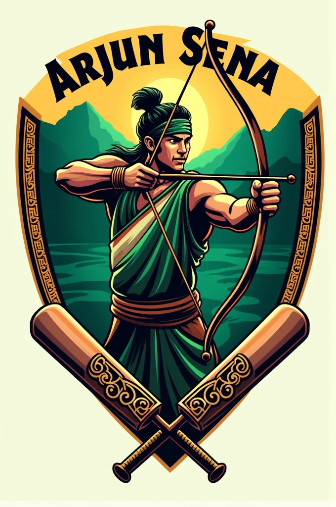 Create logo for cricket sport team name Arjun Sena