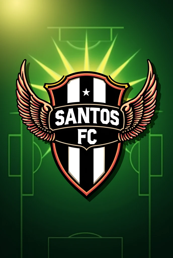 Football crest with the name: Santos FC