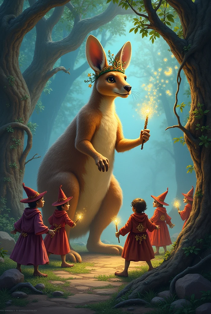 Young wizards against the kangaroo queen Bouncelia 