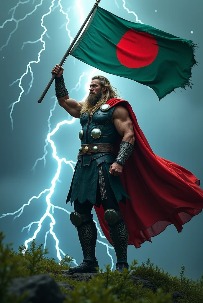 Thor is holding Bangladeshi flag