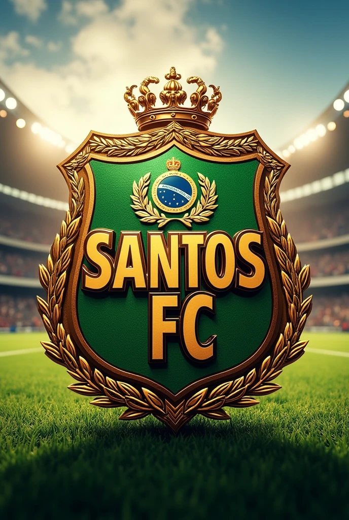 Football crest with the name: Santos FC without funds