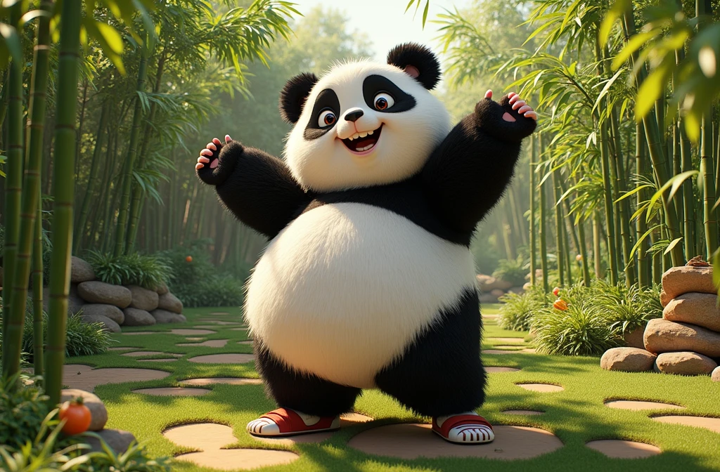 netflix studio.Naked girl in the image of a panda body with a panda texture cartoon!1