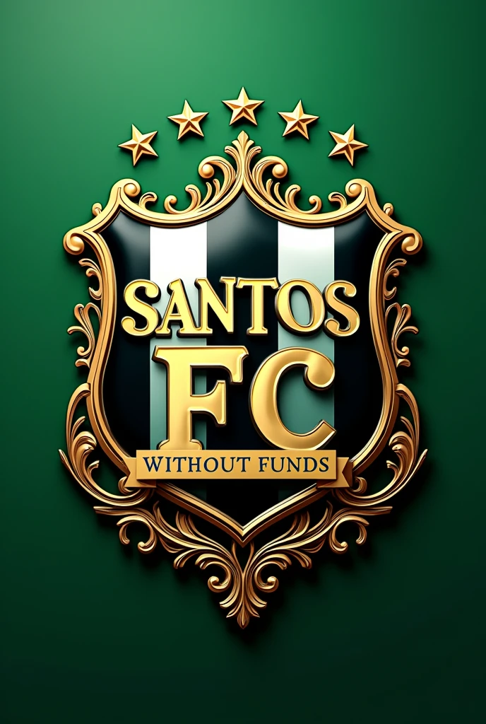 Football crest with the name: Santos FC without funds