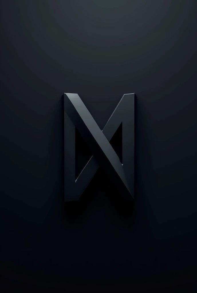 Create a logo of the letters MN joined together, dark style