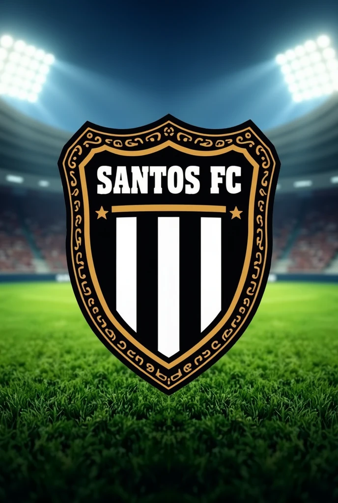 Football crest with the name: Santos FC without funds