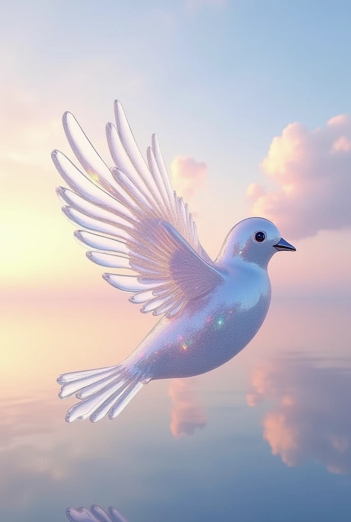 images of beautiful
glass obstract sparrow in white color