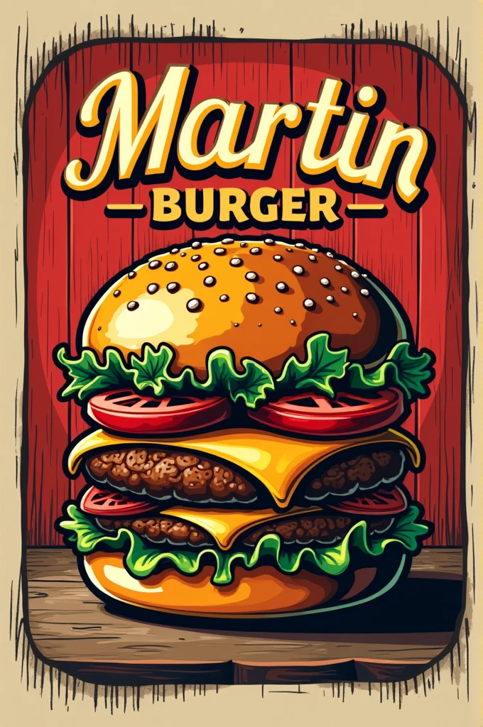 A logo for a burger joint named Martin Burger