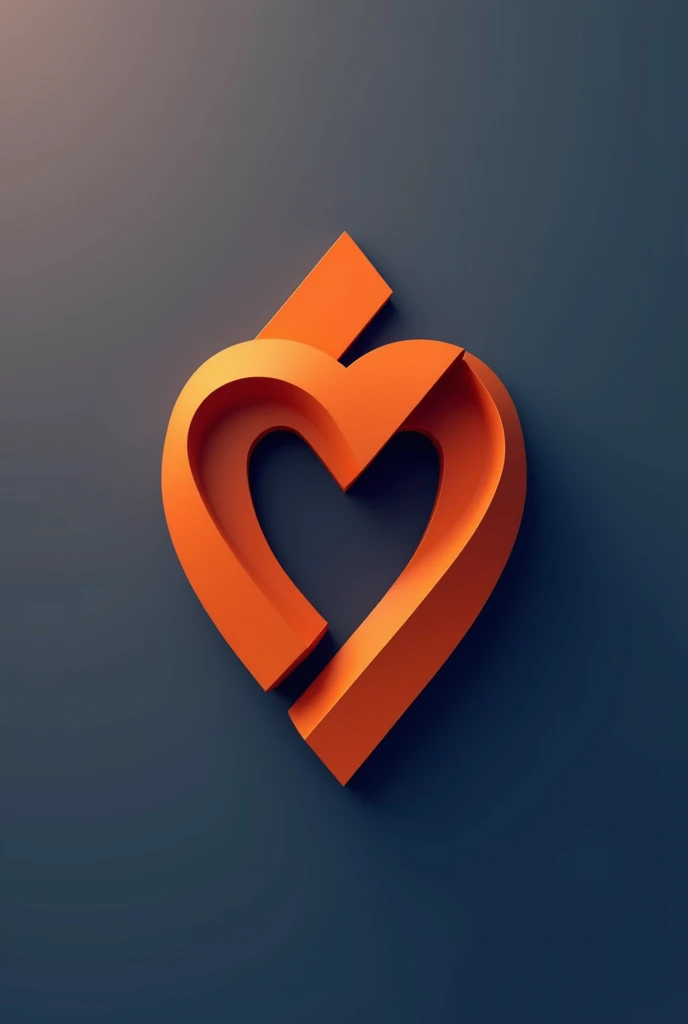 A 3D minimalist logo, a geometric abstract symbol, orange, dark blue, abstract geometric shapes, simple clean lines, modern flat design, elegant professional logo, (best quality,4k,8k,highres,masterpiece:1.2),ultra-detailed,(realistic,photorealistic,photo-realistic:1.37)