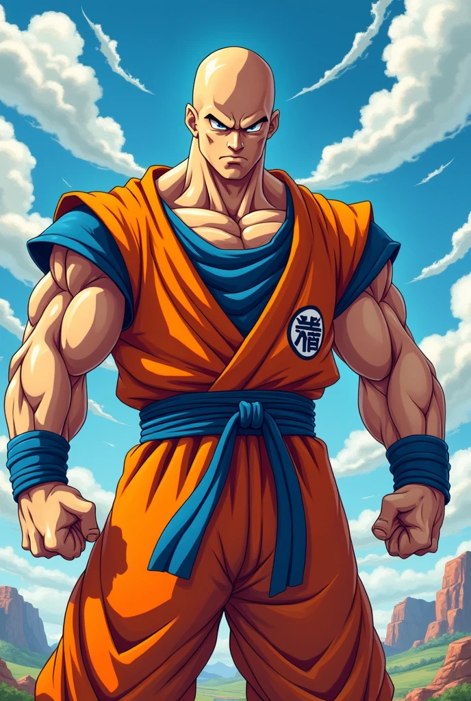 Actor Vin Diesel wearing Goku's clothes