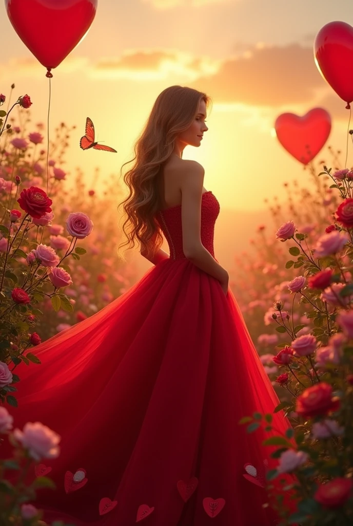 Name Maria victoria color rojo con hearts