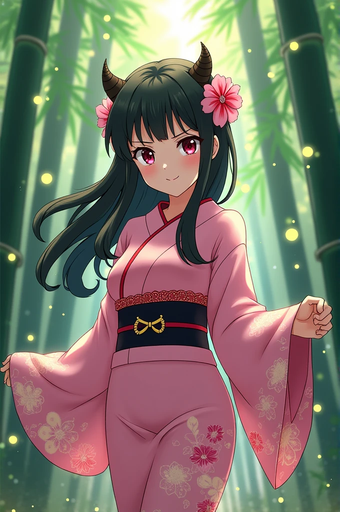 Crea a nezuko de demon Slayer tetona , nalgona y enana