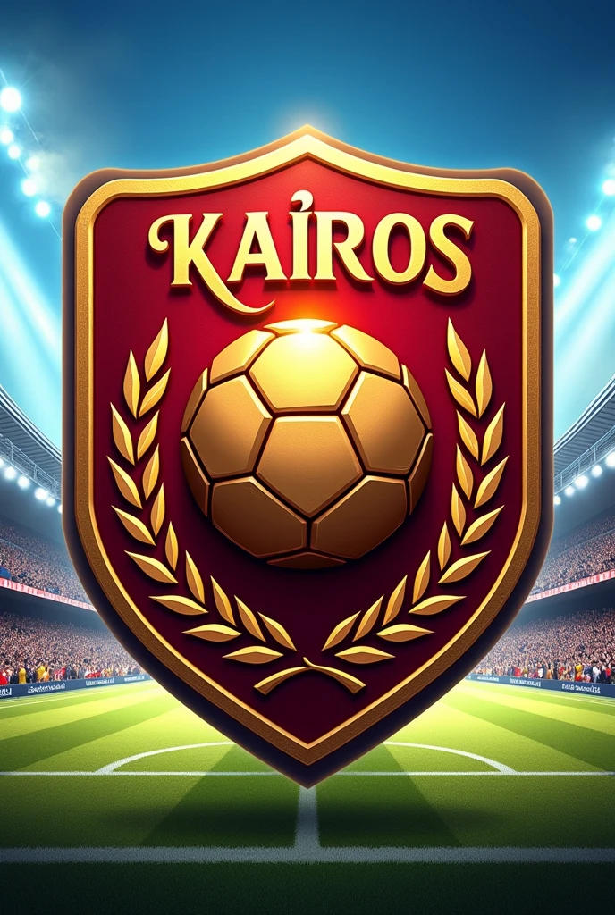 A soccer team shield with the name Peletería Kairos