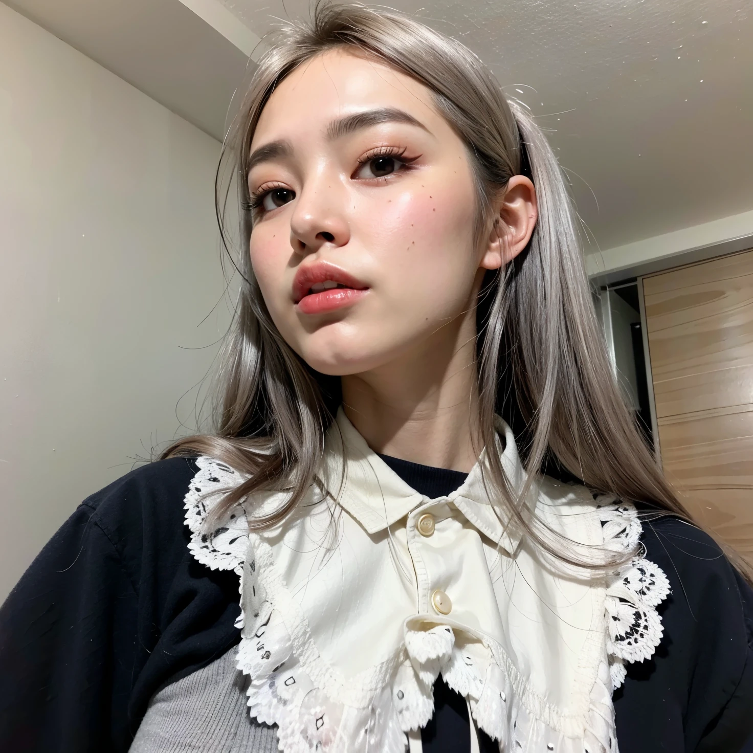 best qualityer, 8k, Araafed Asian woman in gray top and silver shorts, KOREAN, gorgeous young mulher KOREAN, beautiful south mulher KOREAN, beautiful young mulher KOREAN, ulzzang, thin girl photo, Beautiful Asian girl, thin girl photo model, Heonhwa Choe, 18 years old, good young lady, young and cute girl, mulher KOREAN