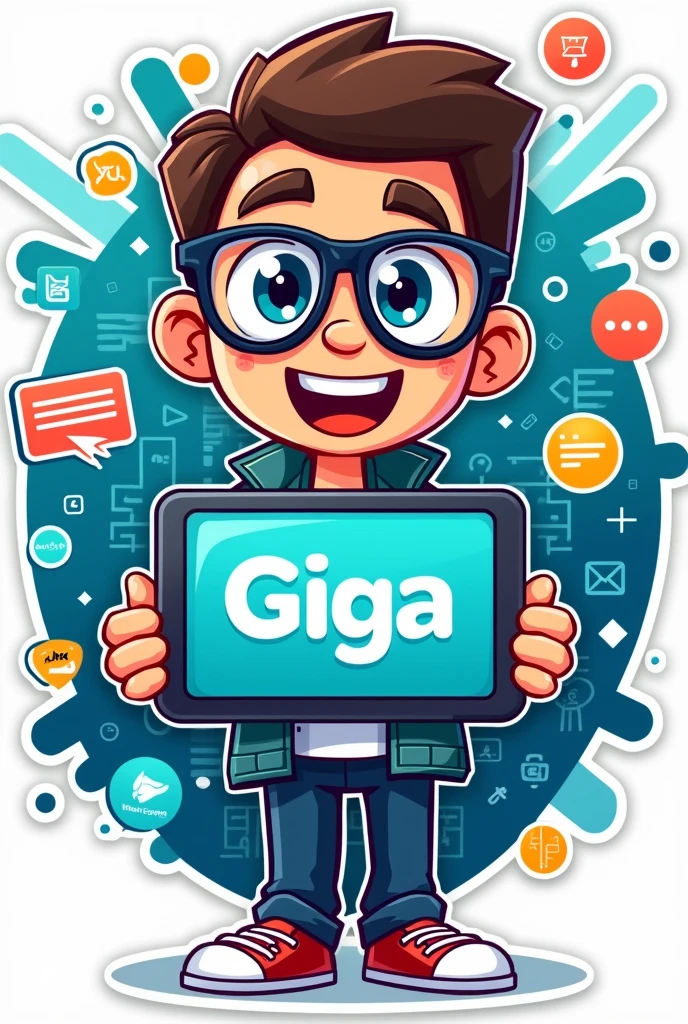 Image to create WhatsApp stickers with the Giga Soluciones Informáticas logo
