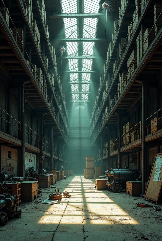 The interior of a warehouse,without people, 
how do I draw comics
