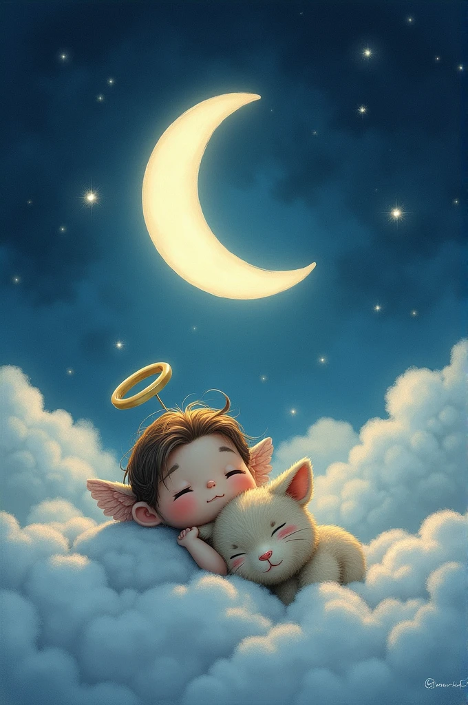 The coffee is moon and the white scrapy, and well I
do the semi realistic illustration where scrapy like he and I hugging sleeping and moon in the shape of an angel or something like that accompanying us
when she died scrapy and I got very depressed