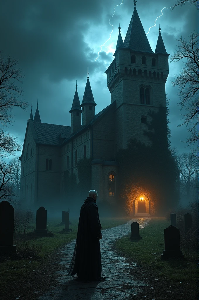 Gothic horror dark night setting castle