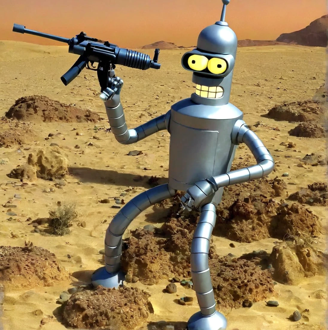 Bender, Uzi Submachine Gun, Desert